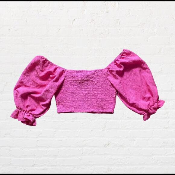 NEW BCBGENERATION smocked cropped top - Picture 2 of 6